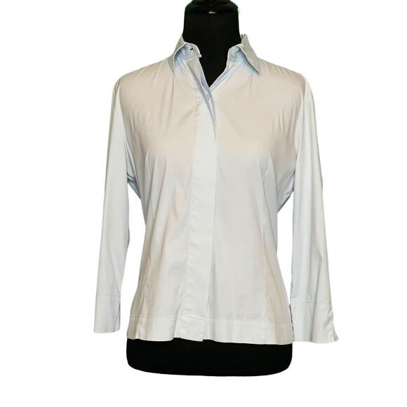 Clara Cottman light blue buttoned shirt size 40/10 - L - Picture 1 of 9